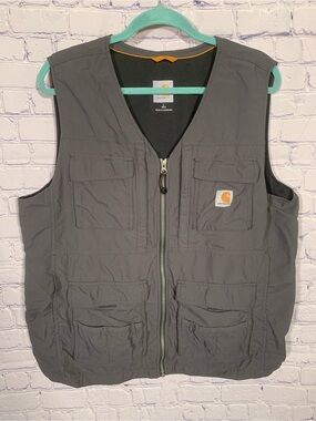 Carhartt Force Mens Rain Defender Vest Gray Sz LT Casual Layer Outdoor Workwear